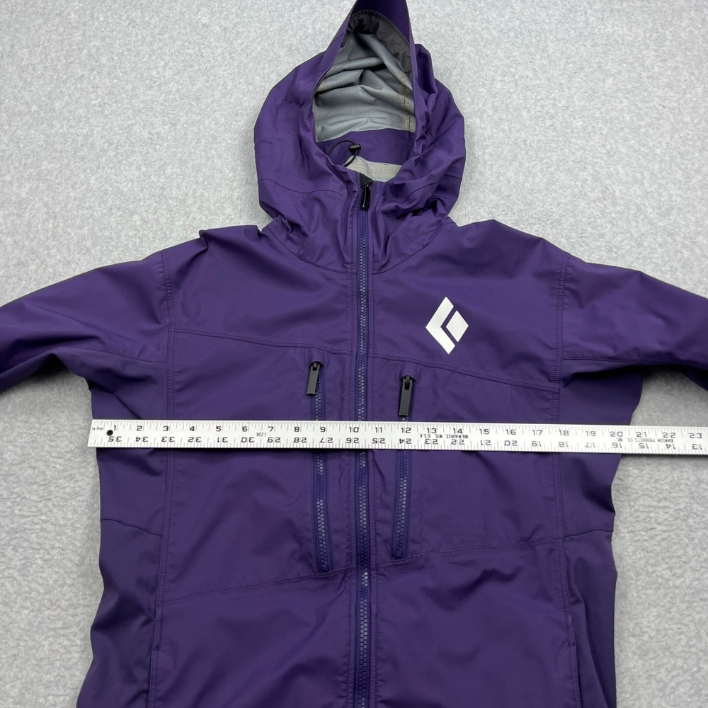 Black Diamond Dawn Patrol Hybrid Shell Jacket Mens Small Purple Hooded Schoeller - Picture 4 of 14